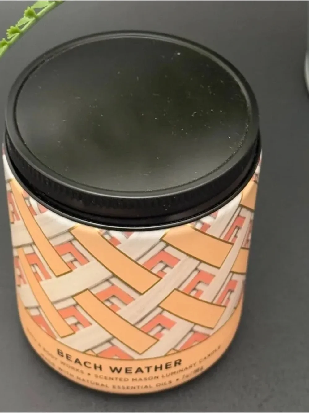 Bath & Body Works Beach Weather 8OZ Patterned Scented Mason Jar Candle